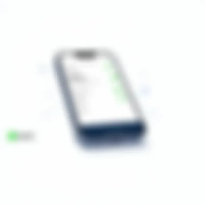 Visual representation of account settings on a smartphone