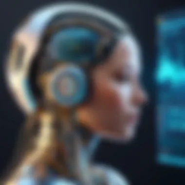 AI Integration in Audio Translation A visual representation of AI algorithms applied in audio translation