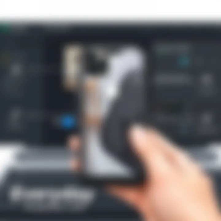 Amovo phone case in use, demonstrating protection during daily activities