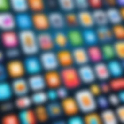 A vibrant display of various popular mobile game icons