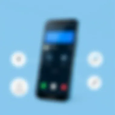 Android Call Recorder App Features User interface of an Android app for call recording