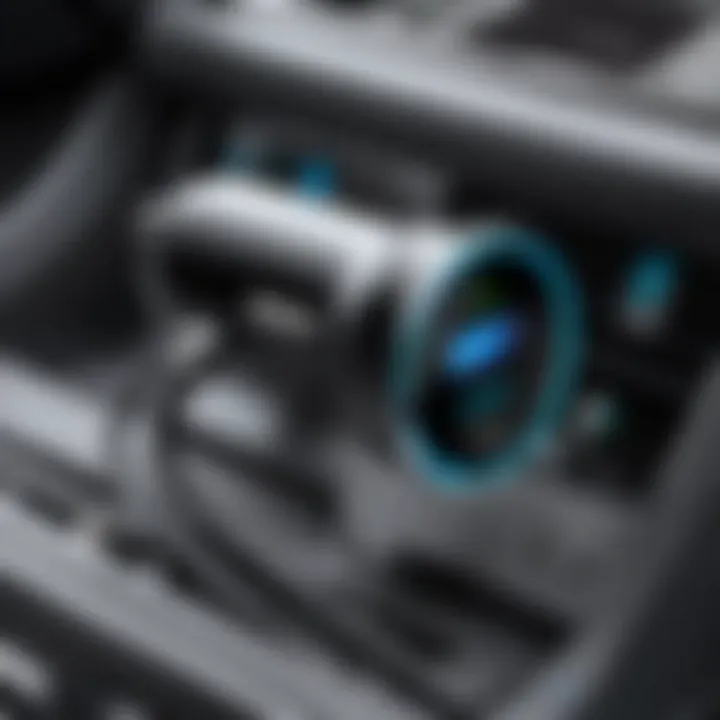 Close-up of Anker car charger features