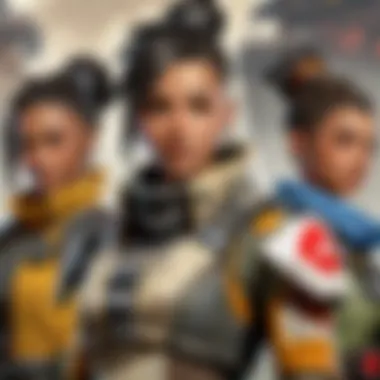 Character selection screen in Apex Legends Mobile