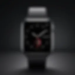 Elegant smartwatch with a sleek design and digital display.