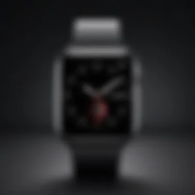 Elegant smartwatch with a sleek design and digital display.