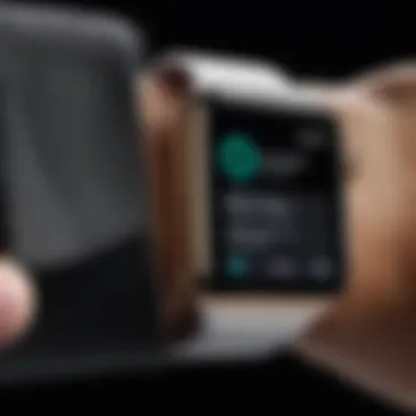 Person using Apple Watch to communicate in a foreign language