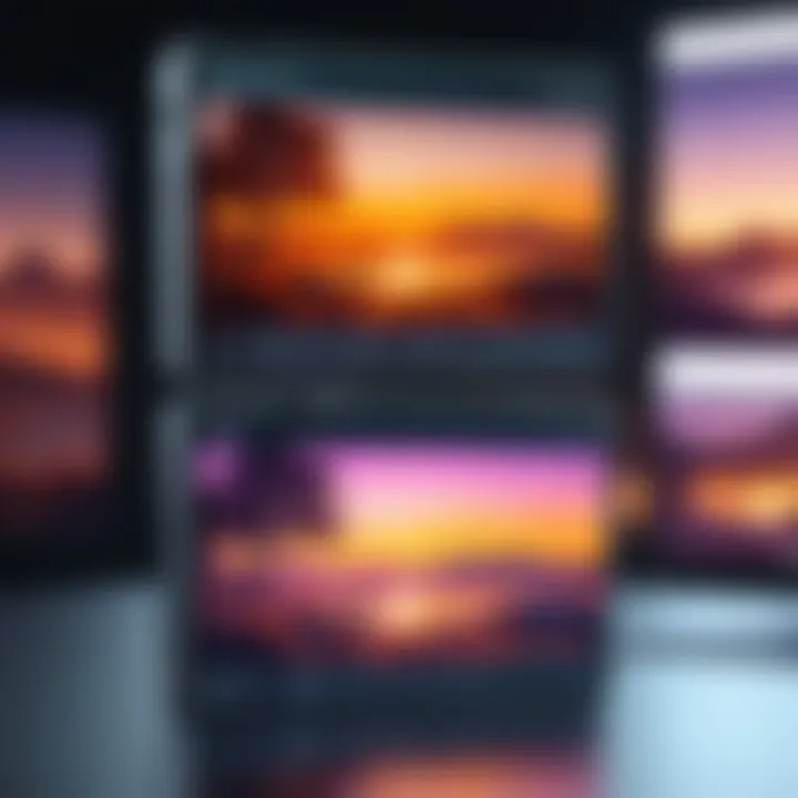 Comparison of before and after effects of cinematic video filters.