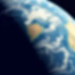 A breathtaking view of the Earth's surface captured by a satellite.