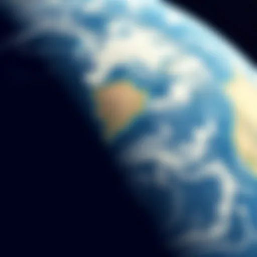 A breathtaking view of the Earth's surface captured by a satellite.