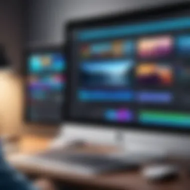 Icons representing features of video editing software