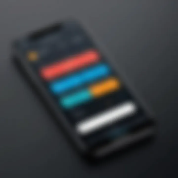 Showcasing a modern habit tracker app interface on an iOS device