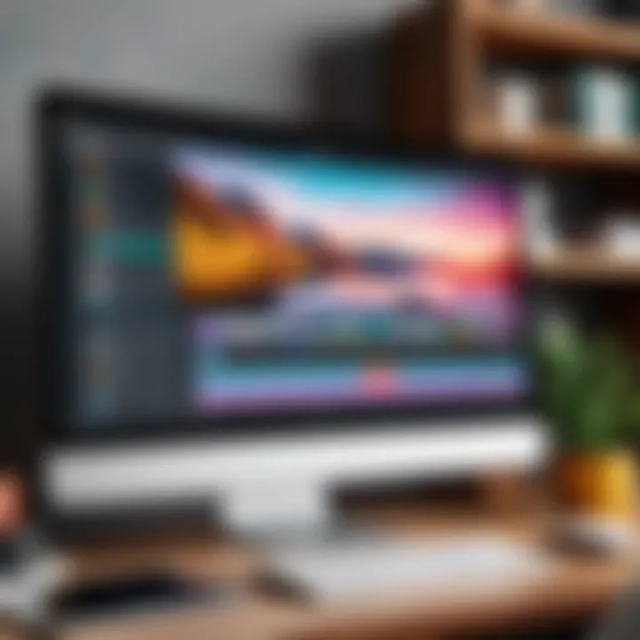 A desktop video editing software with an Instagram Story template open.
