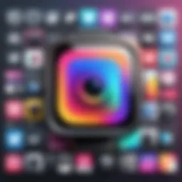 A vibrant collage showcasing various video editing tools for Instagram Stories.