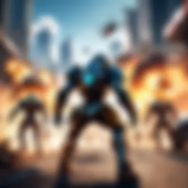 Thrilling Gameplay Mechanics An action-packed scene showcasing thrilling gameplay mechanics in an open-world title.