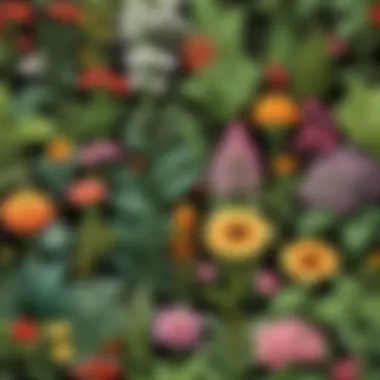 Diverse Collection of Garden Plants A collection of various plant species, highlighting the diversity of garden plants