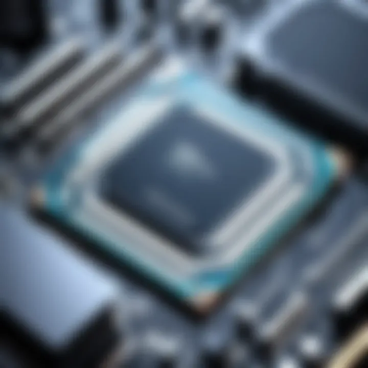 Close-up view of thermal paste application on CPU