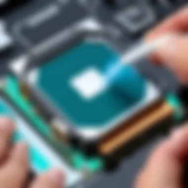 Illustration of proper thermal paste application technique