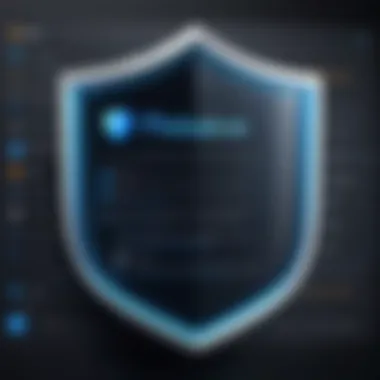 Prioritizing Privacy in Information Searches A shield symbolizing online privacy in search engines