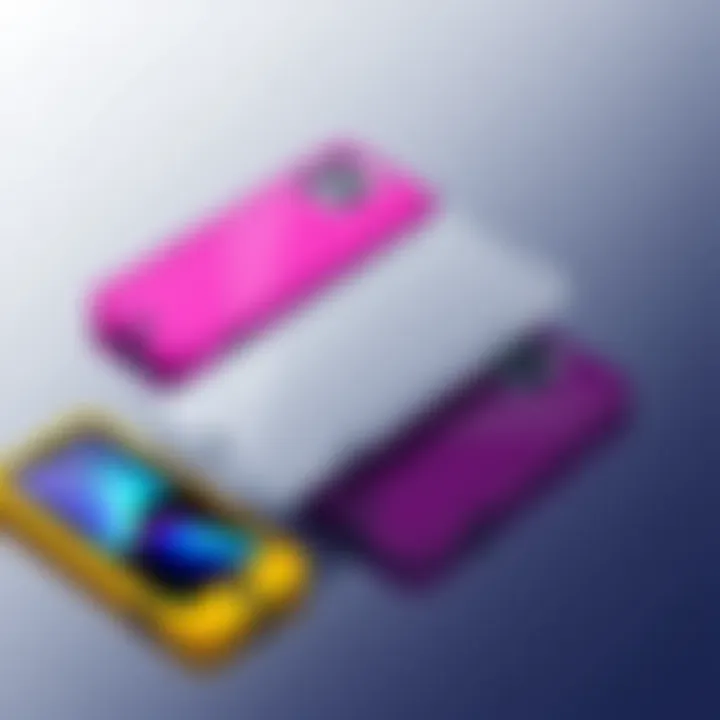 Durable and Stylish Smartphone Cases Colorful smartphone cases showcasing durability and style