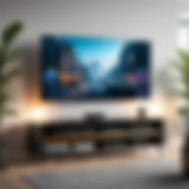 A sleek television setup demonstrating immersive gaming experience