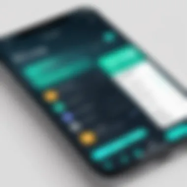 Overview of Borrowing App Interface Smartphone displaying a borrowing app interface