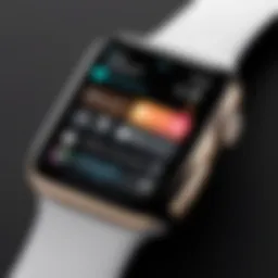 Visual representation of watchOS interface design