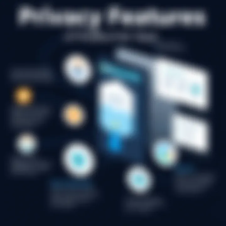 Privacy Features of the Burner App Visual representation of privacy features in the Burner app