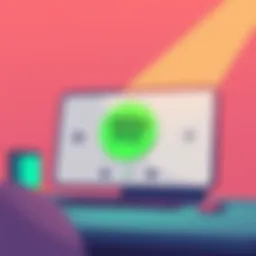 Illustration depicting the Spotify Premium cancellation interface