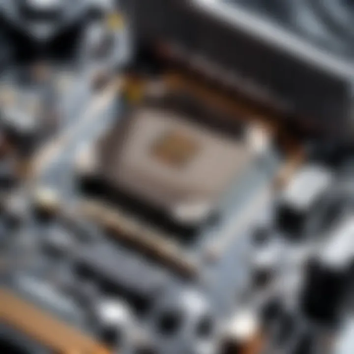 Close-up of high-performance gaming motherboard features