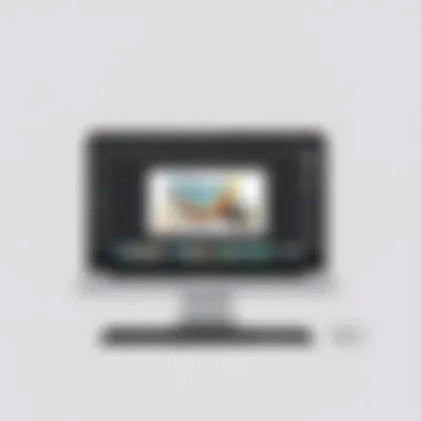 A completed collage project displayed on a MacBook screen