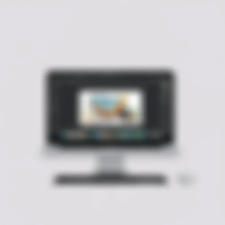 A completed collage project displayed on a MacBook screen