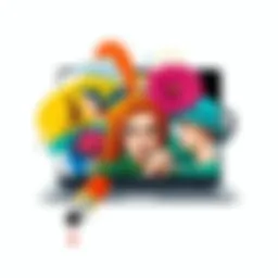 A vibrant digital collage showcasing various artistic styles