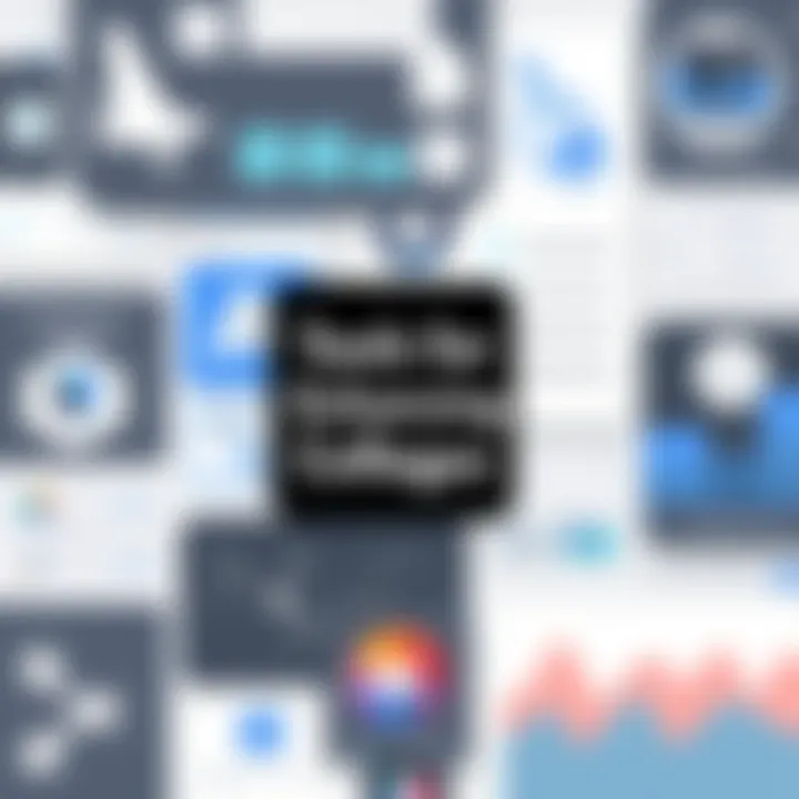 An array of tools and elements for enhancing digital collages