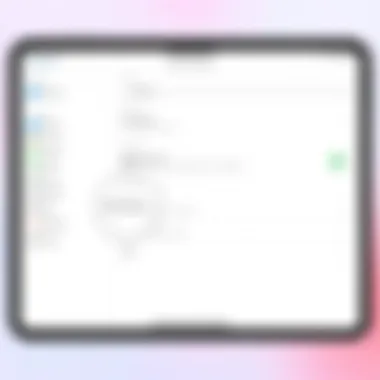 iPad Settings Interface for Memory Management Visual representation of iPad settings interface