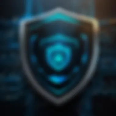 Illustration of a shield symbolizing digital security