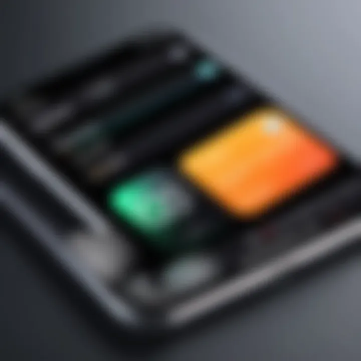 Close-up of iPhone with budget tracking notifications