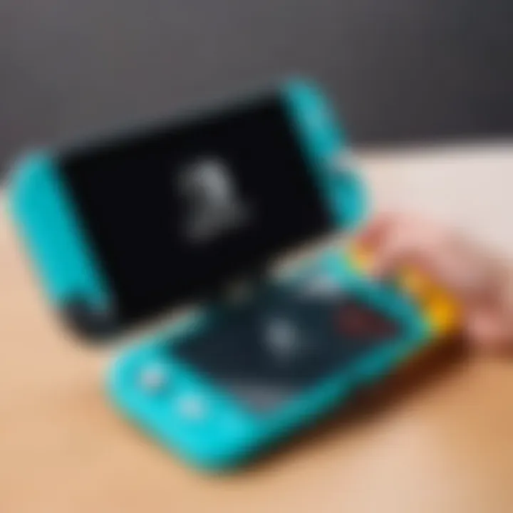 Demonstration of compatibility features among different Nintendo Switch Lite cases