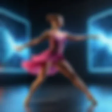 A creative dance video with visual effects and transitions applied