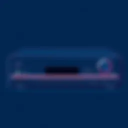 Sleek design of a modern DVD player