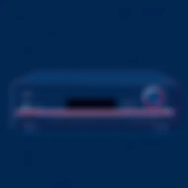 Sleek design of a modern DVD player