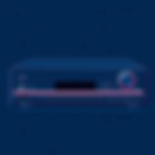 Sleek design of a modern DVD player