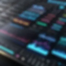 A sleek audio editing interface showcasing various sound waveforms.