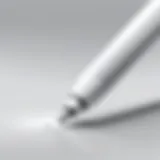 A close-up view of the Apple Pencil showcasing its sleek design and functionality.