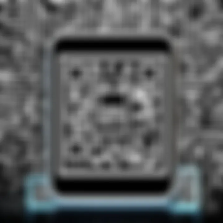 Illustration of QR code generation interface on Android