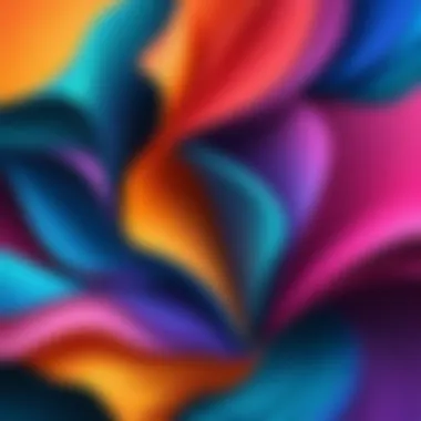 Vibrant abstract wallpaper design for iPhone 11