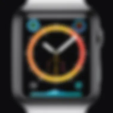 A visually appealing Apple Watch face layout in action