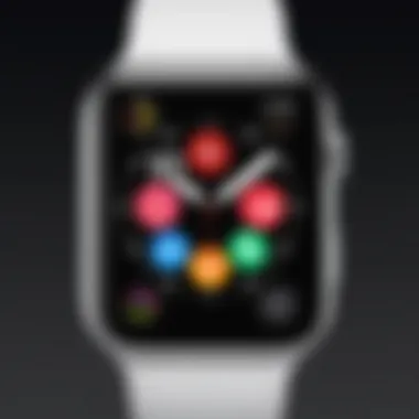 Screen interface displaying customization options for Apple Watch faces