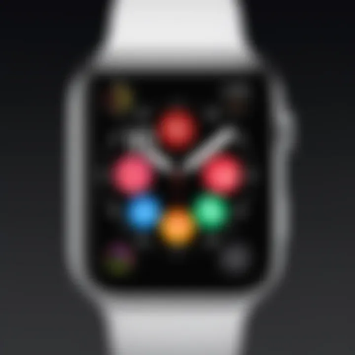 Screen interface displaying customization options for Apple Watch faces