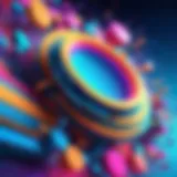 Colorful abstract animation concept