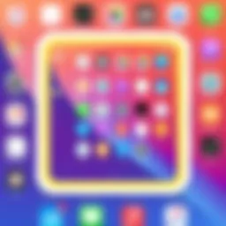 A beautifully customized iOS home screen showcasing vibrant icons